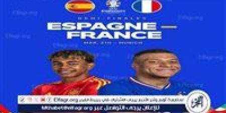 موعد مباراة فرنسا ضد اسبانيا في نصف نهائي يورو 2024 والقنوات الناقلة