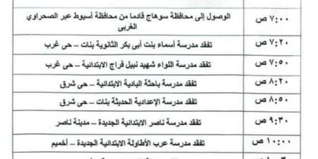 تتضمَّن 10 مدارس.. خريطة زيارة وزير التعليم إلى سوهاج - بوابة المساء الاخباري