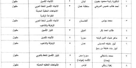 نتيجة مسابقة ملتقى القاهرة الدولى للخط العربى.. اعرف أسماء المقبولين - المساء الاخباري